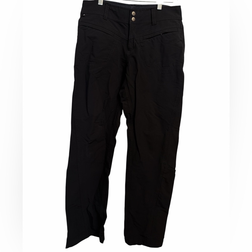 Athleta Women's Black Lined Nylon Straight Leg Pants